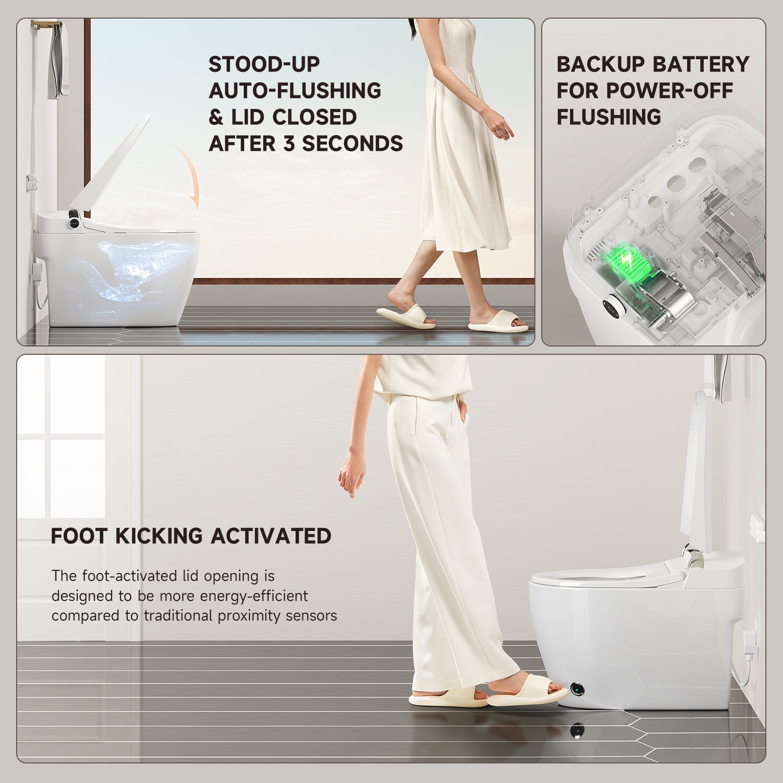 Smart Bidet Toilet with 750PRO Macerator Pump